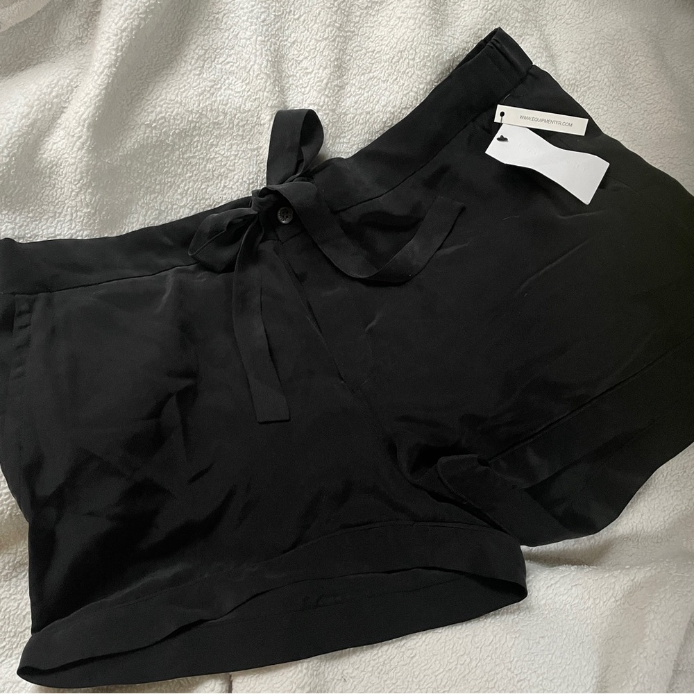 100% SILK black shorts - Picture 2 of 5